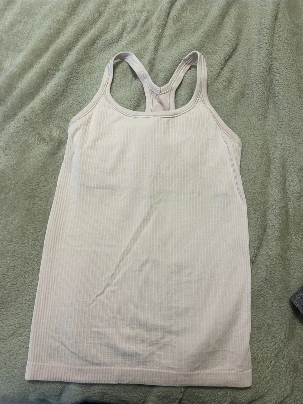 lululemon athletica Light Pink Ribbed Racerback Tank